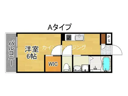 ステージソダII(1K/1階)の間取り写真