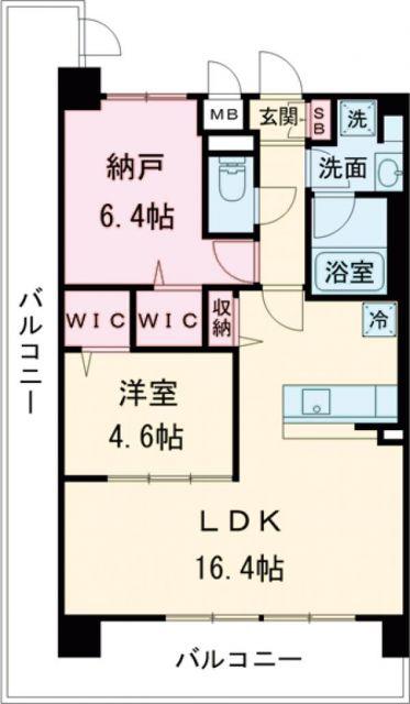 フェンテイーストII(1SLDK/5階)の間取り写真