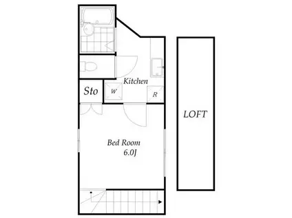 メゾン・ド・デパール舎人(1K/2階)の間取り写真