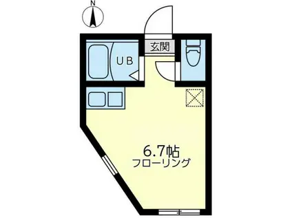 ユナイト上星川コントルノ(ワンルーム/1階)の間取り写真