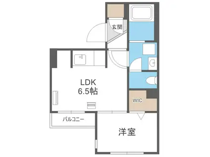 T-SQUARE II(1DK/4階)の間取り写真