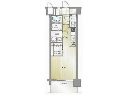 エンクレスト博多駅南III(1K/5階)の間取り写真