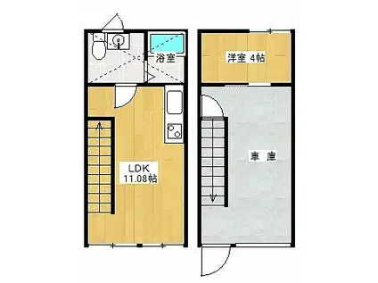 AREA 053 SITE-M(1LDK/2階)の間取り写真