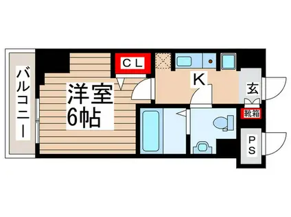 N-STAGE MISATO(1K/5階)の間取り写真