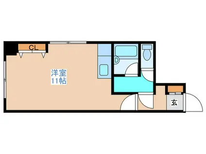 モンターニュプログレ(ワンルーム/3階)の間取り写真