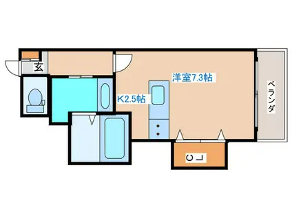 OTハイデンス(1K/2階)の間取り写真