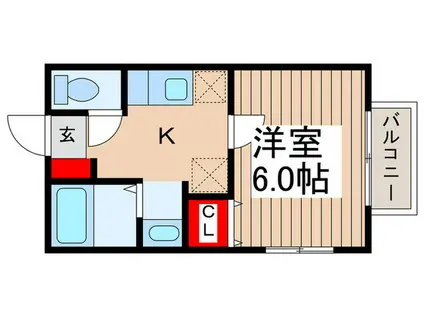 ニューライフガーデンII(1K/2階)の間取り写真