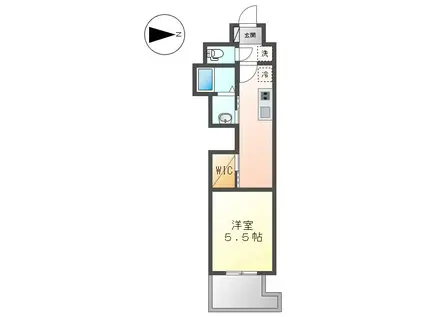 エステムコート名古屋平安クチュール(1DK/13階)の間取り写真