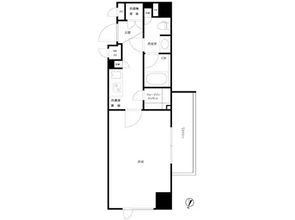  ルーブル三軒茶屋参番館(1K/4階)の間取り写真