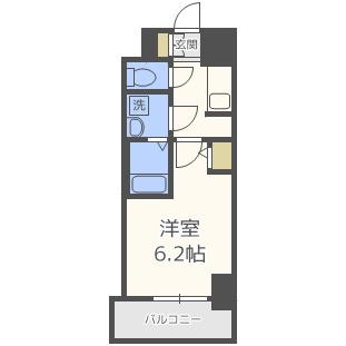 S-RESIDENCE南堀江(1K/10階)の間取り写真