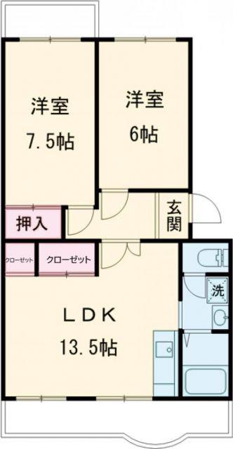 エステイタスKH-1(2LDK/4階)の間取り写真