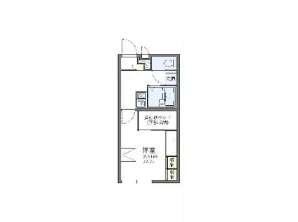 レオパレスエスペランス(1K/2階)の間取り写真