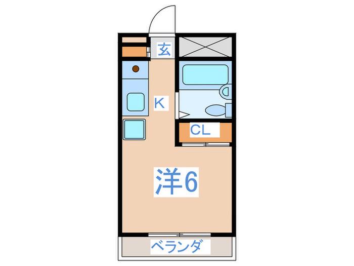 AIKAWAマンション(ワンルーム/3階)の間取り写真