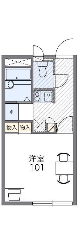 レオパレスSI(1K/1階)の間取り写真