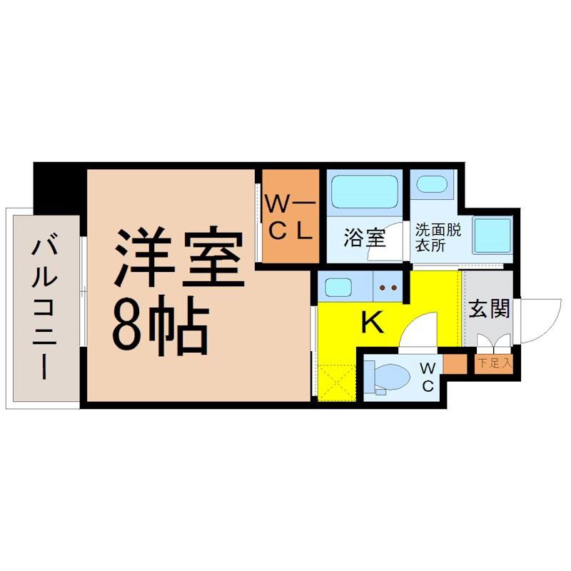 CELESTATION(1K/4階)の間取り写真