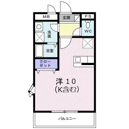 アルドーレ(1K/3階)の間取り写真