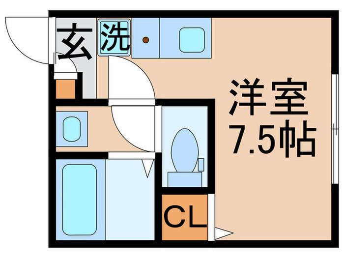 エピソード金町(ワンルーム/1階)の間取り写真