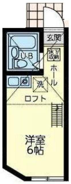 ユナイト小机グレートギャッビー(ワンルーム/2階)の間取り写真