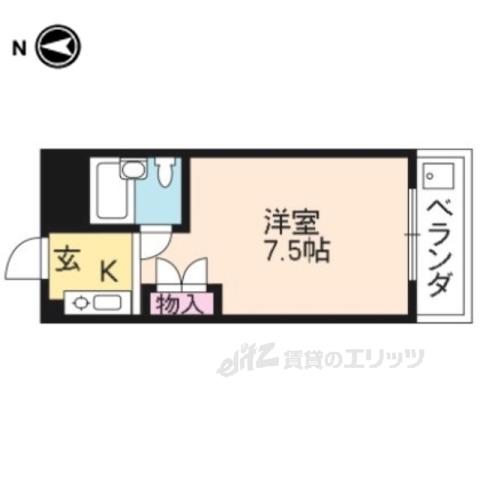 ユース32(1K/5階)の間取り写真