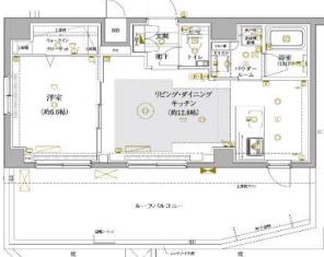 レアライズ蒲田II(1LDK/6階)の間取り写真