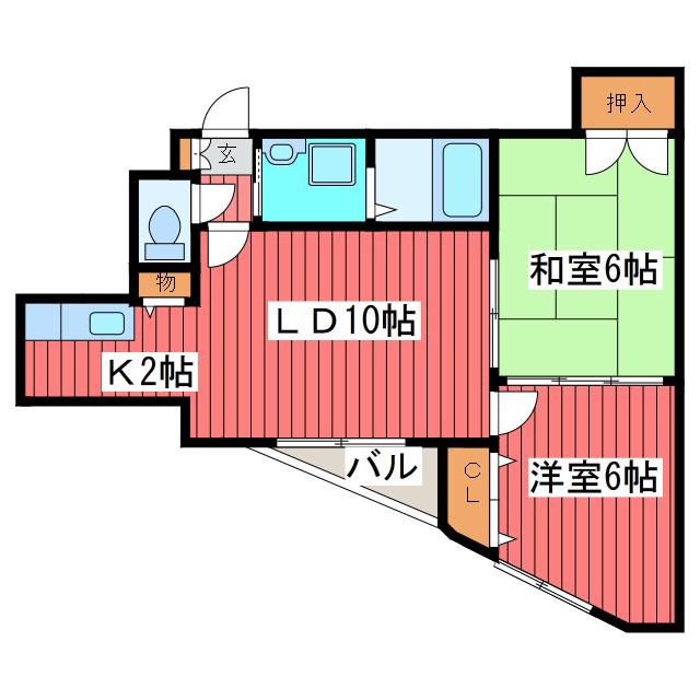 ノール月寒中央通(2LDK/11階)の間取り写真
