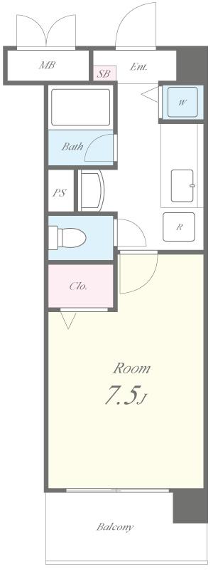CENT VILLA(1K/3階)の間取り写真