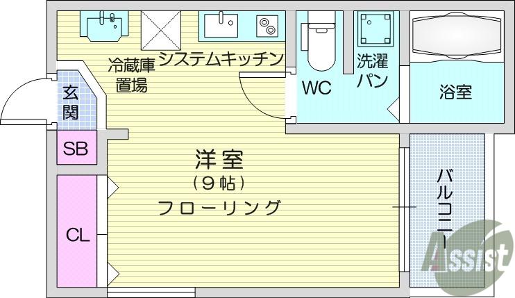 REGALEST ADVANCE太子堂1(ワンルーム/1階)の間取り写真