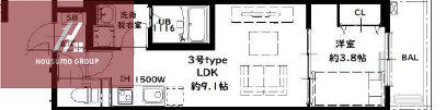 D PORTA ADORABLE(1LDK/2階)の間取り写真