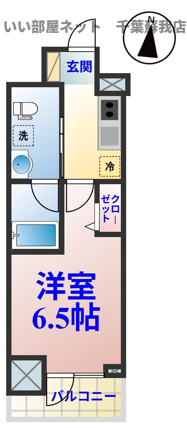 ステージグランデ本千葉(1K/5階)の間取り写真