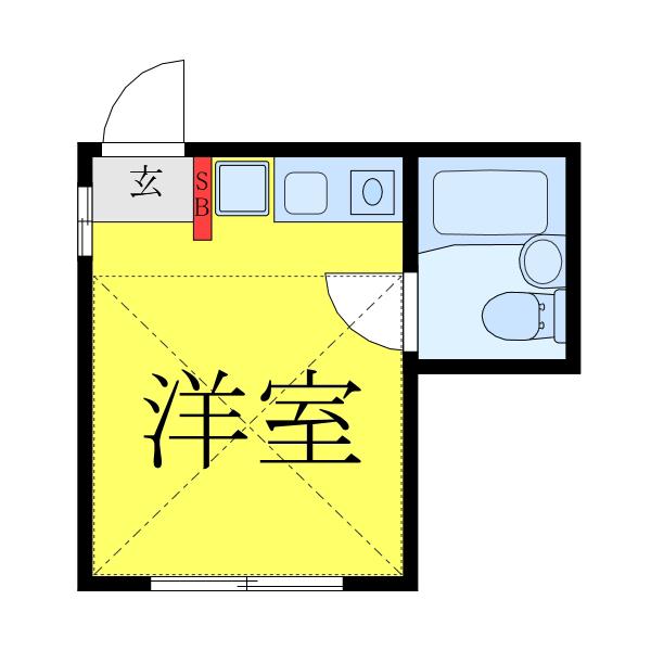 メゾン久野(ワンルーム/1階)の間取り写真
