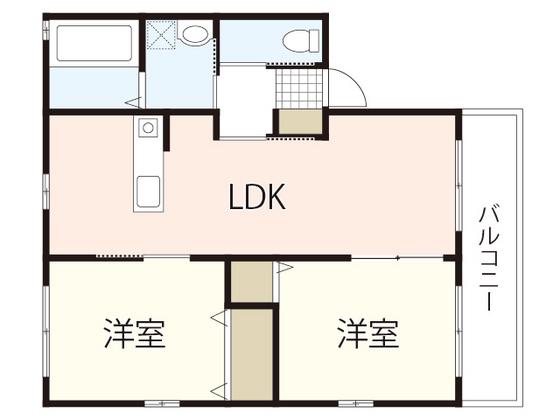 ヴィラコート本町(2LDK/1階)の間取り写真