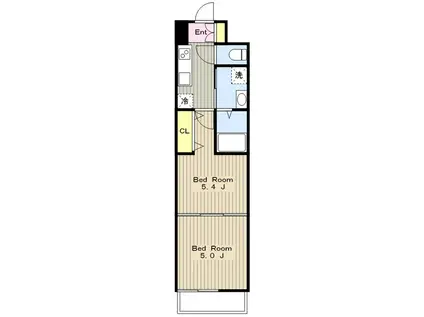 SNビル(2K/3階)の間取り写真