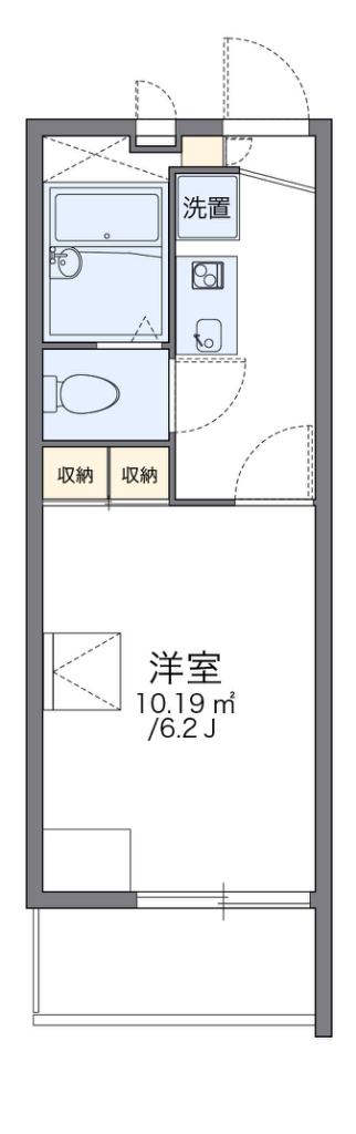 レオパレスMINAMINOII(1K/1階)の間取り写真