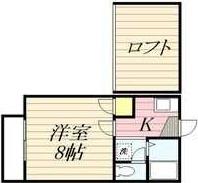 イーストコート大山寺(1K/2階)の間取り写真