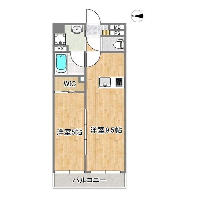 プレステージア本荘(1LDK/2階)の間取り写真