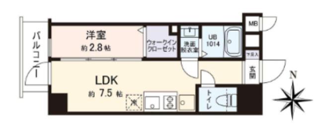 VISTA豊島(1K/7階)の間取り写真