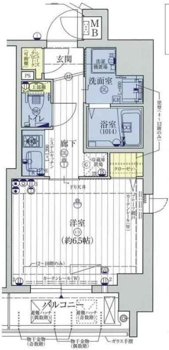 アクアプレイス梅田V(1K/5階)の間取り写真