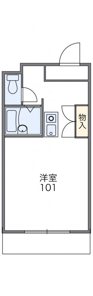 レオパレスエースII(1K/1階)の間取り写真