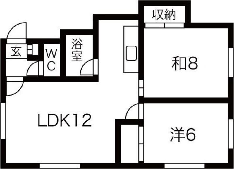 コーポまるとみ(2LDK/2階)の間取り写真