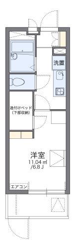 レオパレスタカセ(1K/1階)の間取り写真