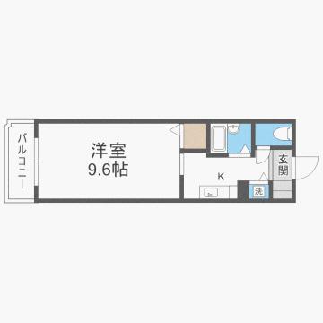 プティアドゥ(1K/2階)の間取り写真