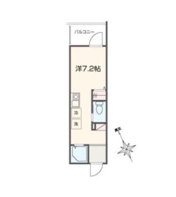 MELLAS相模原II(ワンルーム/1階)の間取り写真