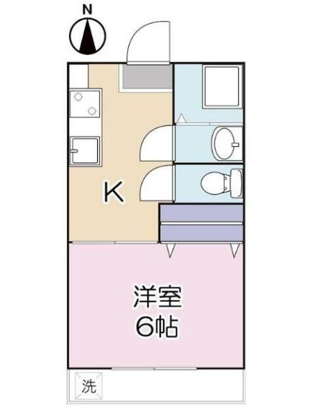 コーポ光和(1K/2階)の間取り写真