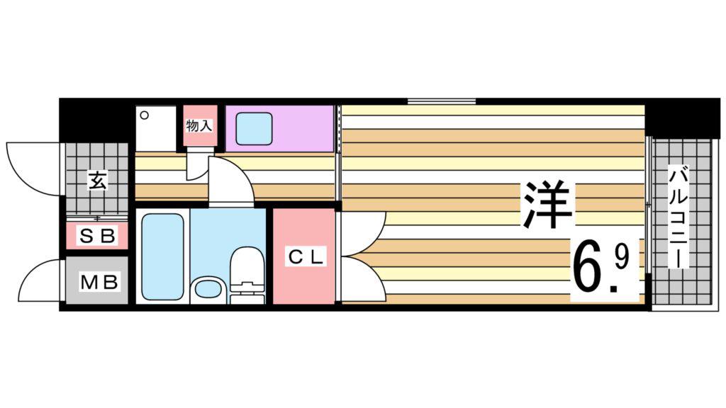 エミネンス北町(ワンルーム/3階)の間取り写真