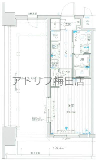 エスリード野田阪神駅前(1K/12階)の間取り写真