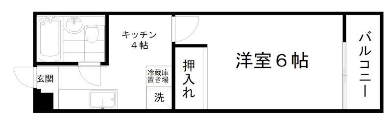 グランディアエイト(1K/2階)の間取り写真