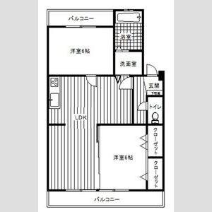 エスタシオンフロール(2LDK/3階)の間取り写真
