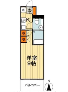 セレ クリスタル船橋(1K/7階)の間取り写真