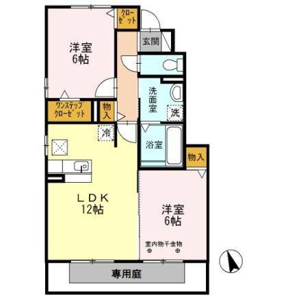 セジュール ブリエ(2LDK/1階)の間取り写真