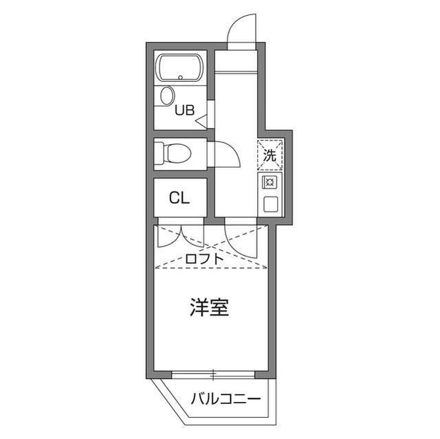 クレール碑文谷(1K/2階)の間取り写真
